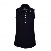 Brittigan Damen Golf Polo Shirt Princess ärmellos schwarz