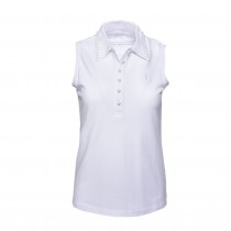 Brittigan Damen Golf Polo Shirt Princess ärmellos weiss