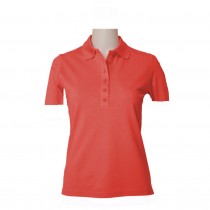 Damen Polo uni hellrot